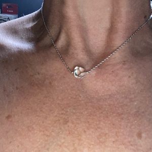 16” Swarovski silvertone metal chain clear faceted round crystal